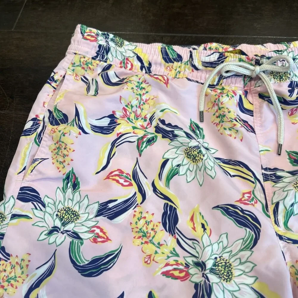 Polo Ralph Lauren Swimming Trunks Shorts Floral / Aloha Men's X-Large XL Pink